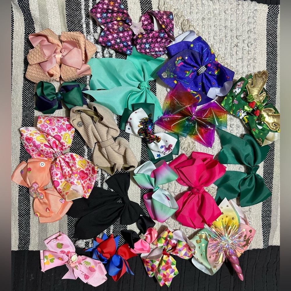 Colorful Kids Hair Bow Set